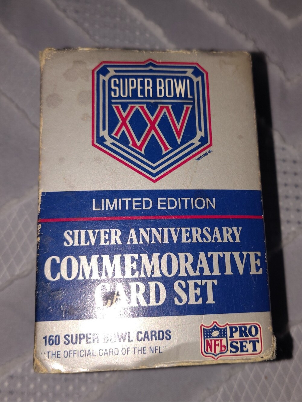 PRO SET SUPER BOWL XXV Limited Edition Silver Anniversary Commemorative 160 Card